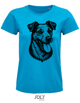 Damen T-Shirt mit Jack-Russel Aufdruck